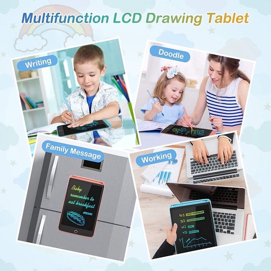 LCD Tekentablet Kinderen | Roze, 12 inch, kleurenscherm | Bekijk snel! – Must-Have Commerce