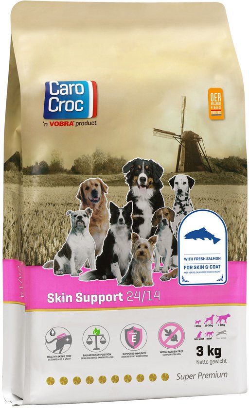 Carocroc Skin Support - Gevogelte/Granen/Vis - Hondenvoer - 3 kg