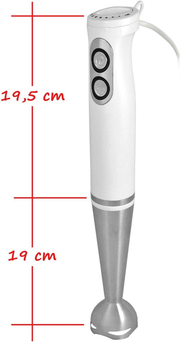 500W Roestvrij Staal Staafmixer Set - Pureerstaaf, Handmixer en Hakselaar van Merkloos — afbeelding 5