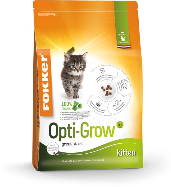 Fokker Kat Opti-Grow - Kattenvoer voor Kittens - 2.5 kg