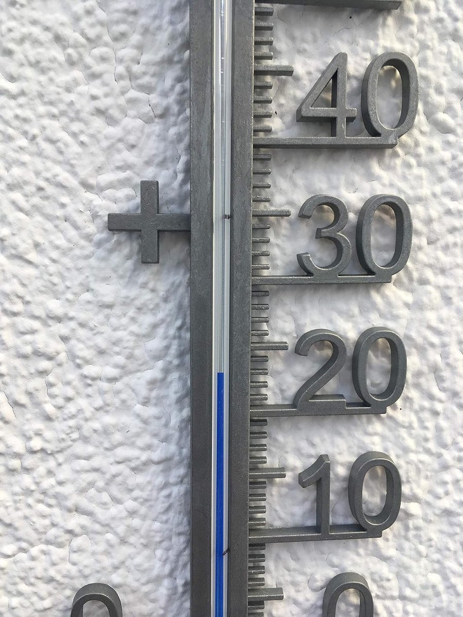 Analoge buiten thermometer - Weerbestendig en afleesbaar - 100 x 17 x 428 mm