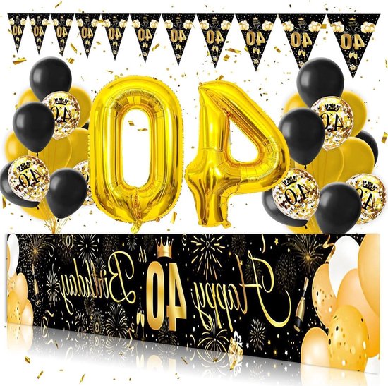 40 jaar verjaardag versiering en decoratie