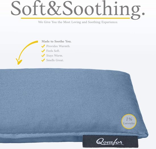 Sac à noyaux pour micro-ondes – Sac à noyaux de coton chauffant réutilisable pour soulager la douleur – Rempli de céréales et de Lavande – Idéal pour le cou, les épaules et le dos