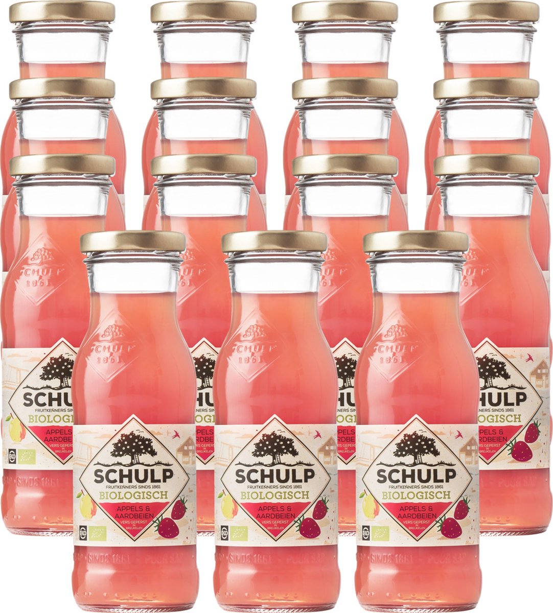 Schulp Appel And Aardbeiensap Biologisch Voordeelverpakking