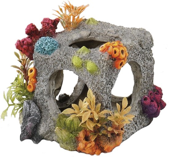 Ebi Decor Cube Habitat - Aquariumornament - 12 x 11,5 x 11 cm