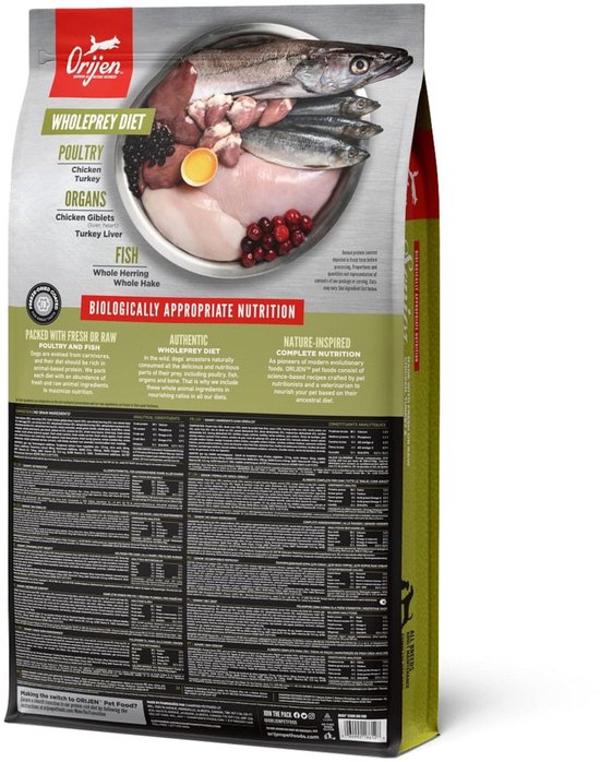 Orijen Whole Prey Senior Dog - Kip & Dinde - Nourriture pour chiens - 11,4 kg