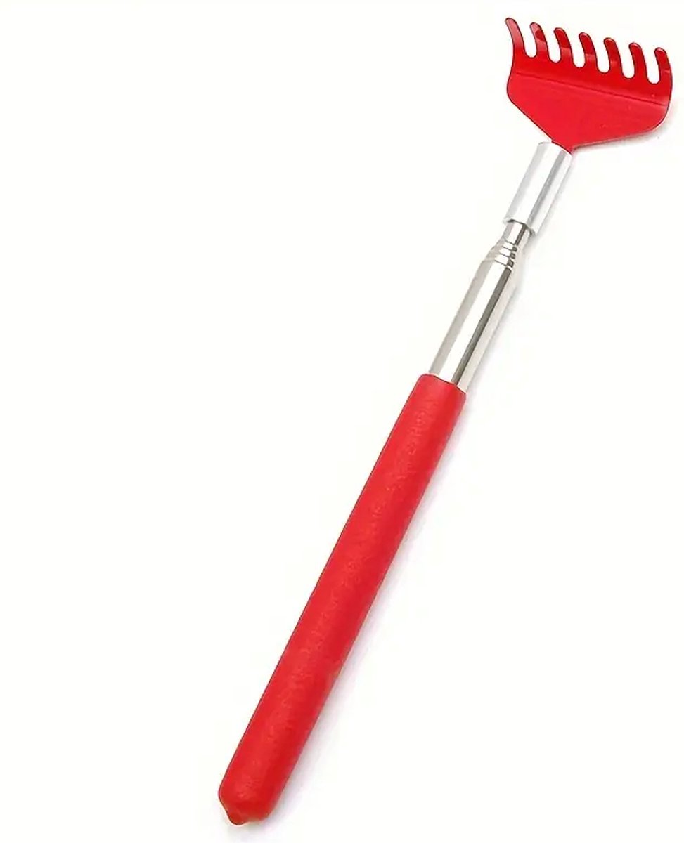 Knaak Uitschuifbare Ruggenkrabber - Rood - RVS - Telescopisch tot 56 cm - Stevig & Comfortabel