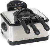 Bol.com Family Friteuse met Cool Zone - Grote en Kleine Frituurmanden - 4 Liter - Kijkvenster - 2000W - RVS aanbieding