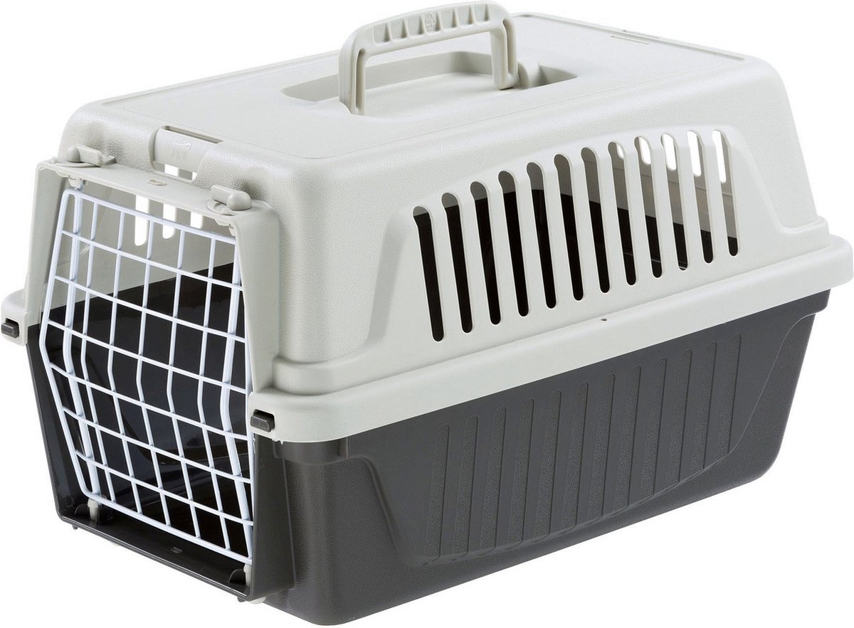Bol.com Ferplast Vervoersbox Atlas 5 - Kattenvervoersbox - Grijs - 28 x 41,5 x 24,5 cm aanbieding