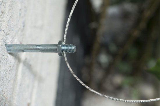 Nature - Spandraadsysteem voor klimplanten - 10m - verzinkte kabel - spandraad