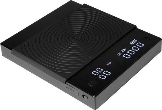 TIMEMORE Basic Mini Koffieweegschaal, multifunctioneel, elektronisch, digitale druppelkegelweegschaal met timer, ultradun en licht, mini-keukenweegschaal voor bakken, koken, wit