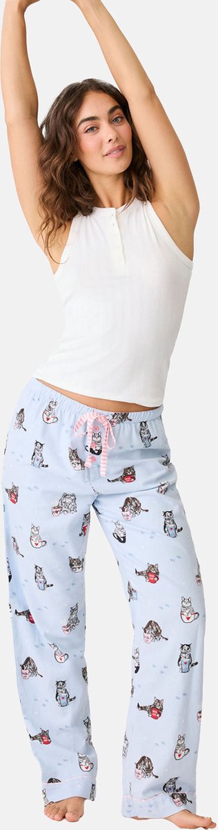 P.J. SALVAGE CO. Pyjamabroek van Flannels Blau1