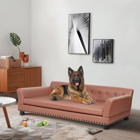 Mygroot - Huisdier slaapbank - Bingopaw - Waterdicht sofa-type honden bed- Huisdier knuffel lounge bed - Met afneembaar kussen - XL - 120 x 78 .