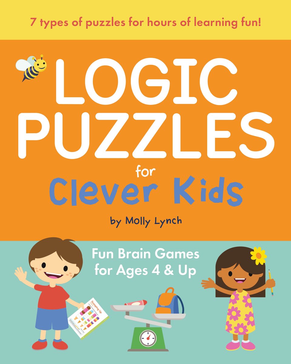 Omslag van Logic Puzzles for Clever Kids: Fun Brain Games for Ages 4 & Up