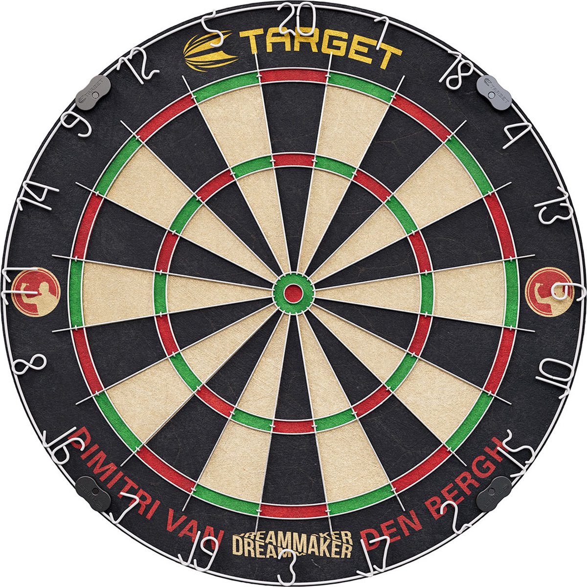 Target Dimitri van den Bergh Dartbord Set - Inclusief Dartbord, Dartpijlen en Accessoires