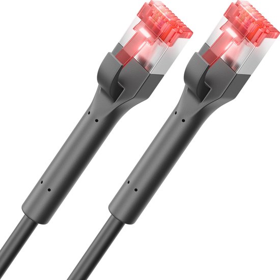 2m CAT 6A Flexibele RJ45 Kabel 10Gbit/s Halogeenvrij Zwart bol