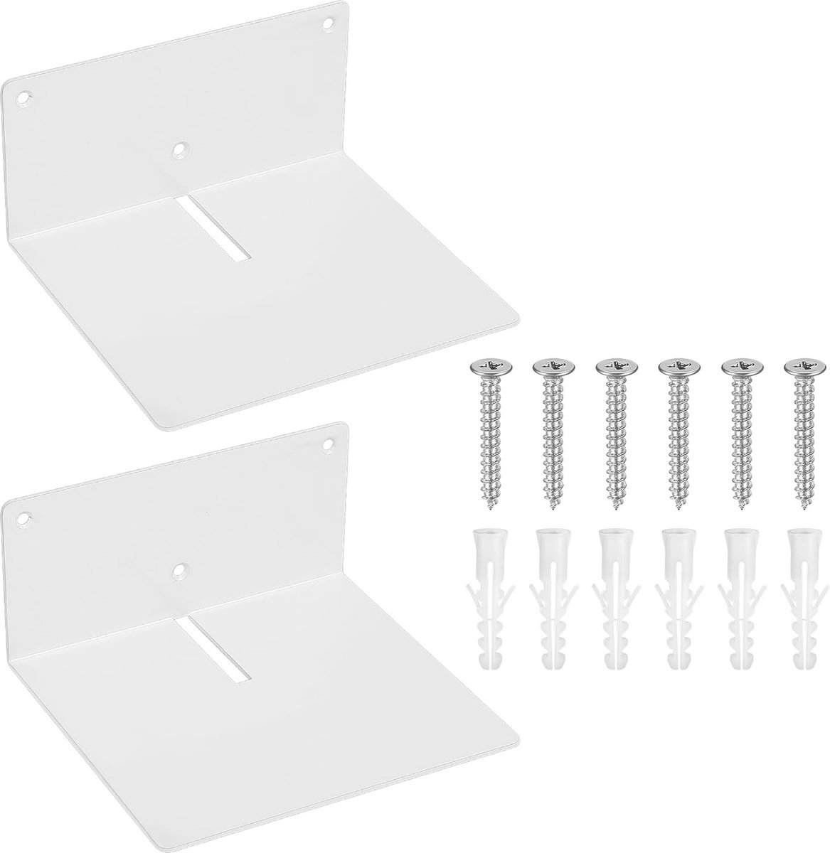 Metalen zwevende planken - 2 stuks wandplanken voor boeken, decoratie en opslag