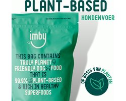Imby Vegan Hondenvoer - 3kg - 100% vegan hondenbrokken - Eiwitrijk - Hondenvoeding