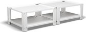 Bodo® - Wasmachine Verhoger - Dubbele Wasmachine Verhoger Met Legplank - Wasmachine opbouwmeubel - Wasmachine Sokkel - Universeel - Wit