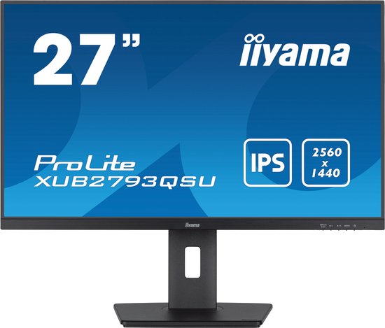 iiyama ProLite XUB2793QSU-B7 - 27 inch - QHD - IPS - USB-Hub (2x) - Verstelbaar