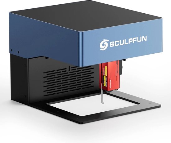 Laser graveermachine - SCULPFUN iCube Pro - Laser Engraver - Bluetooth - Graveer Machine - 5W vermogen - 10000 mm/min hoge snelheid - App bediening - 130x130mm Graveeroppervlakte