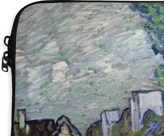Housse ordinateur 15 pouces 38x29 cm - Vincent van Gogh 2 - Housse Macbook & Laptop House à Auvers - Peinture de Vincent van Gogh - Housse ordinateur portable avec photo