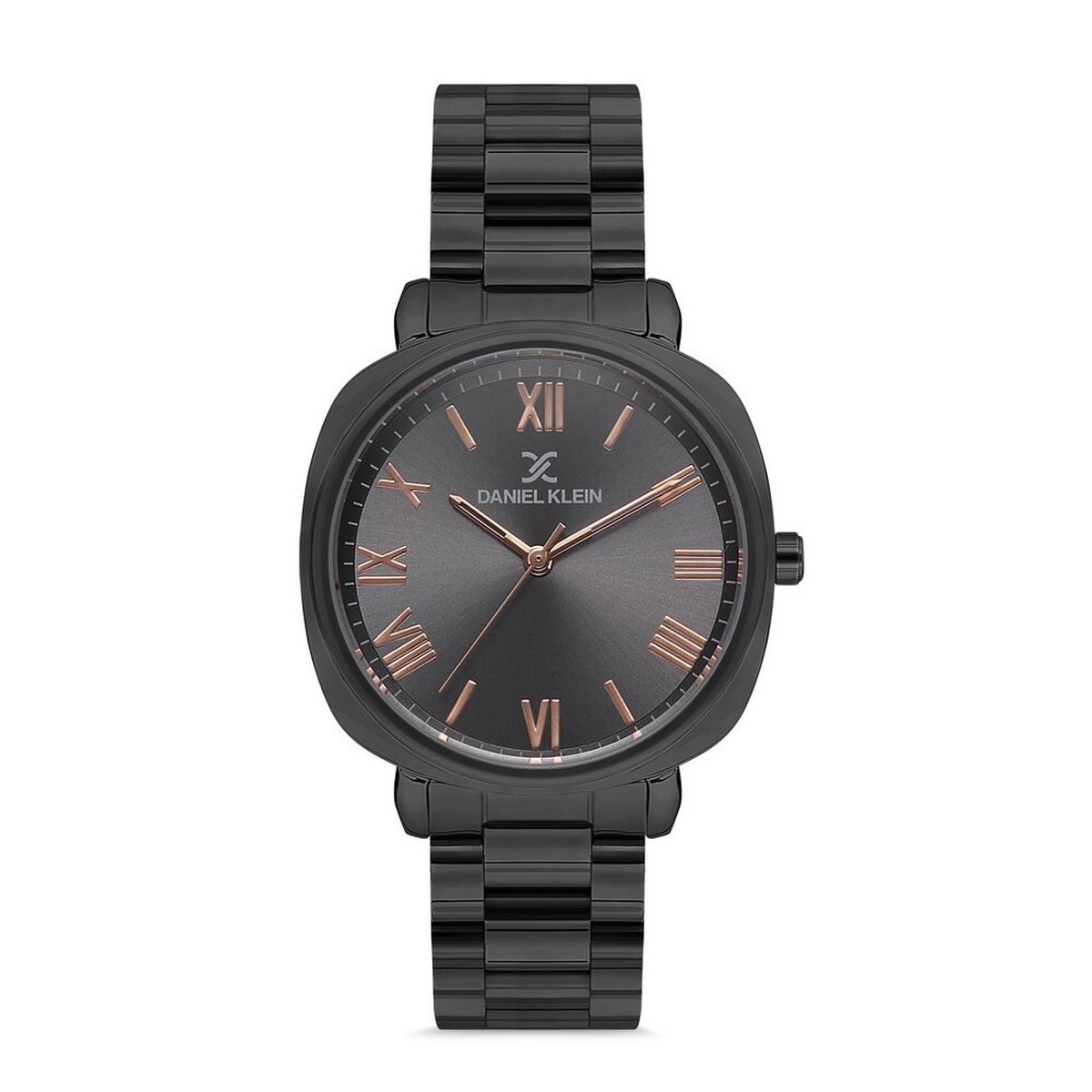 Daniel Klein DK.1.12527-6 - Horloge - Analoog - Dames - Vrouwen - stalen band - Zwart - Grijs - Rosékleurig