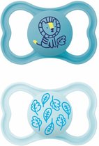 MAM - Supreme Silikon Speen - Siliconen - 6-16 Maanden - Extra Ventilatie - Blauw - 2 stuks