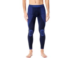Ladeheid Thermobroek - Thermo ondergoed - Heren - Thermo Legging - Zwart/Navyblauw - M - L