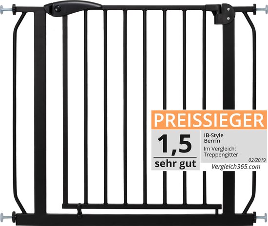 ib style Berrin XXL Traphekje - Extra Brede Doorgang - 150-160 cm - Zwart