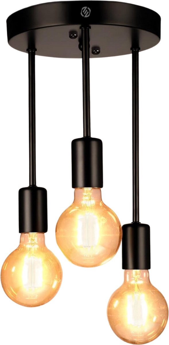 Equivera Plafonaire Lamp - Lamp - Plafond Lamp - Plafonnaire Lamp - Plafondlamp zwart