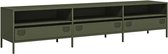 Meuble TV vidaXL 202 x 39 x 43,5 cm Acier laminé à froid Vert olive - Meuble TV - Meuble TV - Meuble de rangement