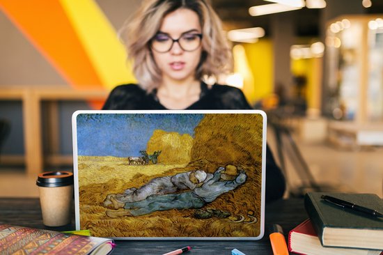 Laptop sticker - 15.6 inch - De Siesta - Vincent van Gogh - 36x27,5cm - Laptopstickers - Laptop skin - Cover