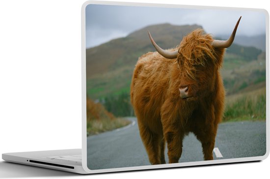 Autocollant pour ordinateur portable - 10,1 pouces - Highlander écossais - Berg - Route - 25x18cm - Autocollants pour ordinateur portable - Skin pour ordinateur portable - Housse