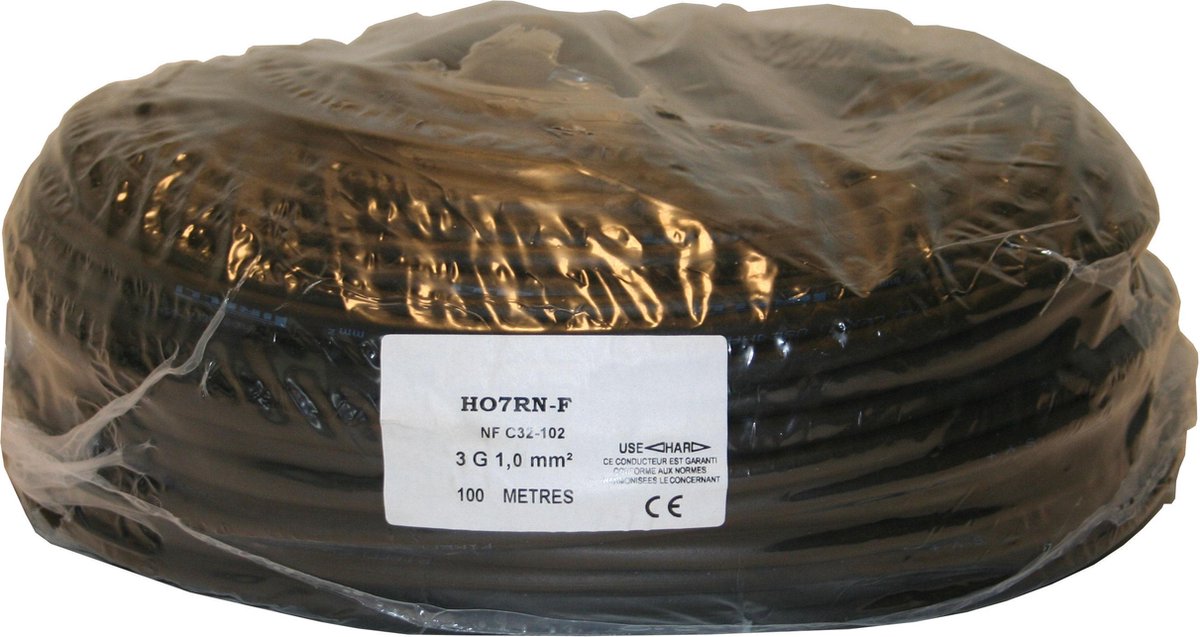 005500 Stroomkabel 3 x 1.0 neopreen 100 mtr