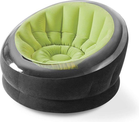 Chaise gonflable - 44" X 43" X 27" - Vert - Design confortable et moderne