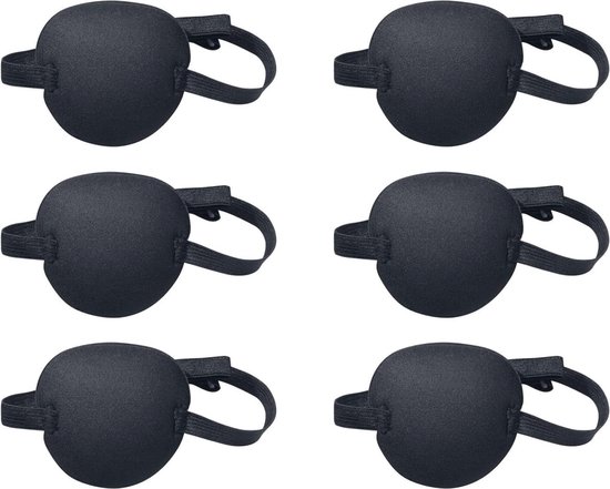 Amblyopie ooglapjes, ooglapjes voor brillen, Lazy Eye Patch voor volwassenen en kinderen, vliesstof, amblyopie, oogklep, herbruikbaar, voor brilmontuurgrootte onder 6,3 x 5,2 cm, zwart en blauw, 12