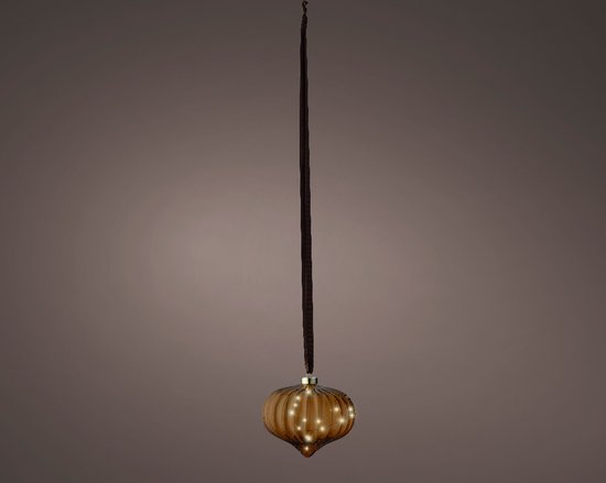 Lampe oignon Lumineo Micro LED - ø20 cm - 15 lumières LED - Marron