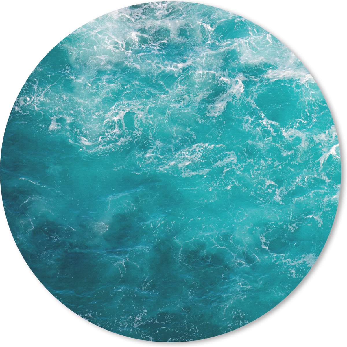 Muismat rond 50x50 cm - Mousepad Zee - Water - Turquoise - Ronde muismatten