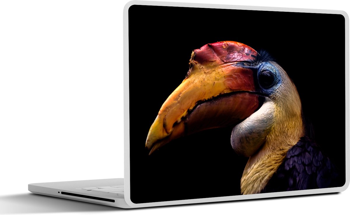 Laptop sticker - 10.1 inch - Vogel - Snavel - Zwart - 25x18cm - Laptopstickers - Laptop skin - Cover
