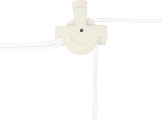 Sèche-linge plafond avec système de poulies en Ivoire, 6 Lattes en bois de 1,8m | Capacité de charge de 30 kg | Kit de montage GRATUIT | Étendoir suspendu pour Vêtements