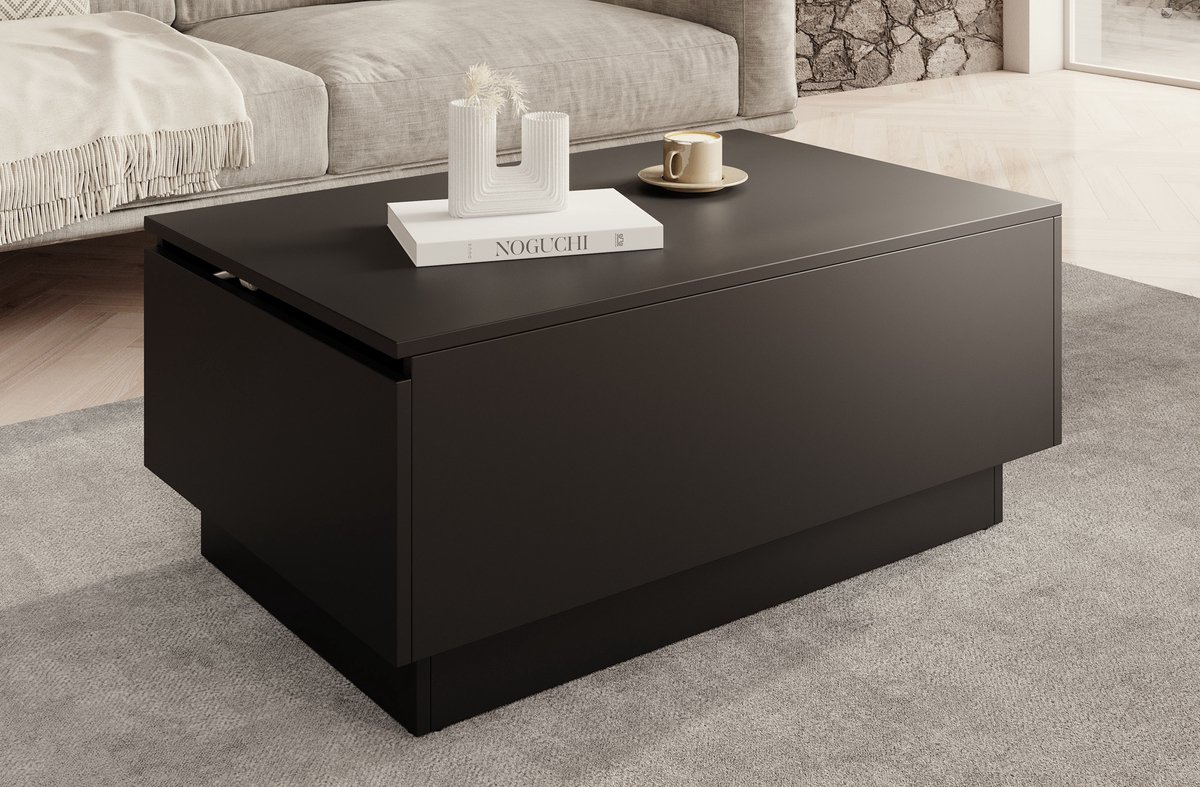 MEUBELLA Salontafel Micha - Zwart - 90 cm