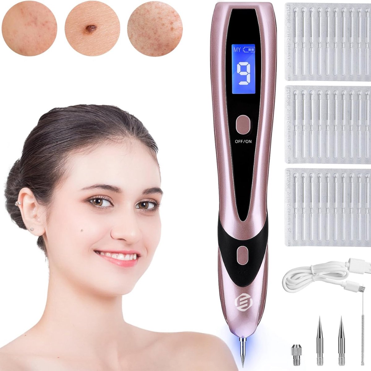 Equivera Laser Plasma Pen - Huidverzorging - Gezicht - Huid - Donkere Vlekken - Sproeten - Pigmentvlekken - Wratten - Tattoo - Moedervlekken - Verwijderaar - Schoonheid - Huidverjonging