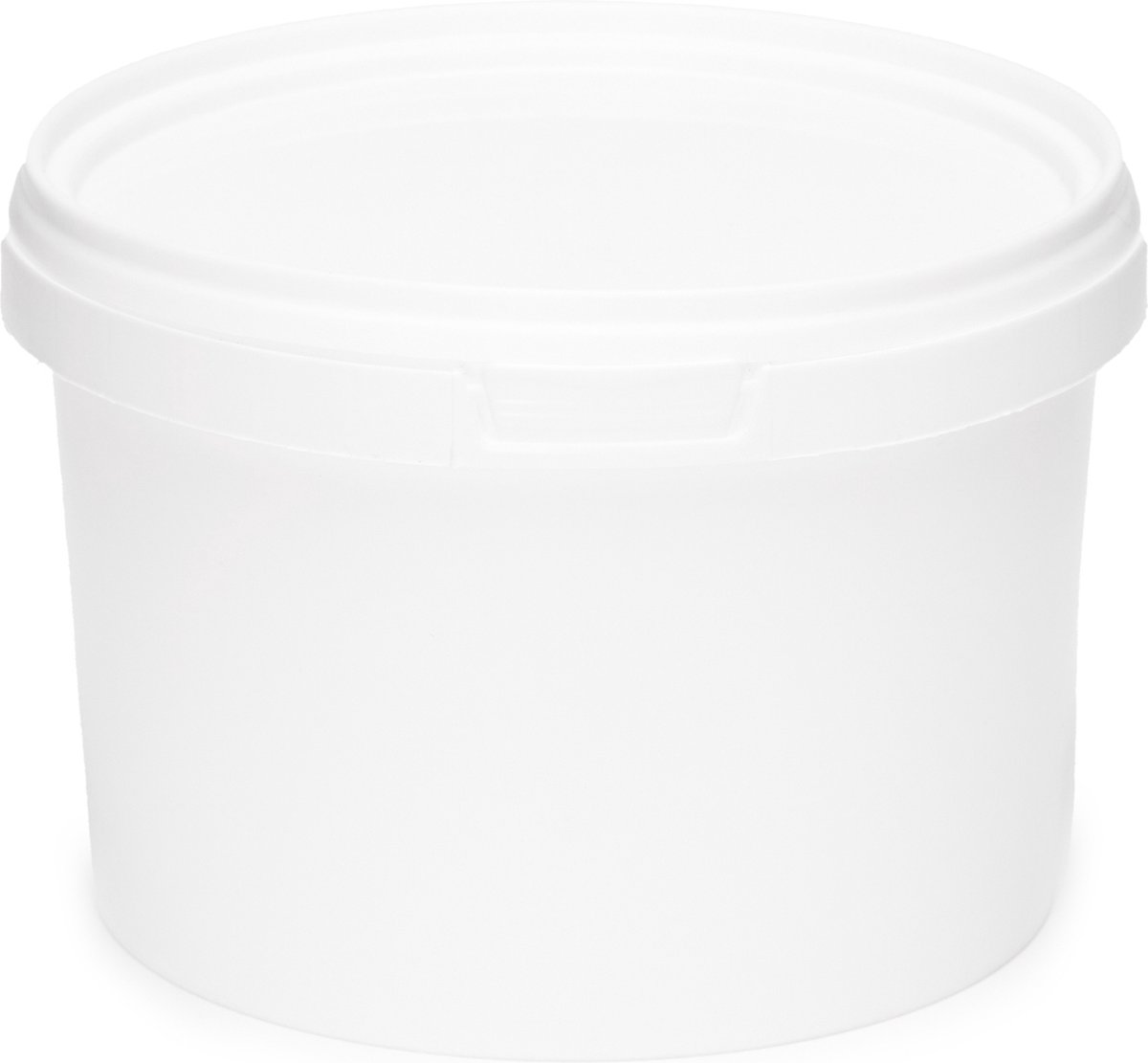 Goedkoopste 50x stuks - 0,5 L - Garronda Emmer Met Deksel - Verpakkingsemmer - Emmertje - Rond - Wit GD-PL-BIS-Whit