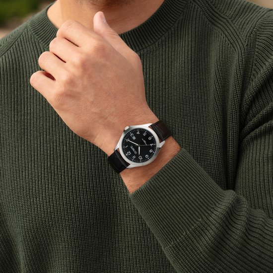 Olympic OL72HSL069 ROBIN - Montre - Acier - Argenté - Cuir - 40mm