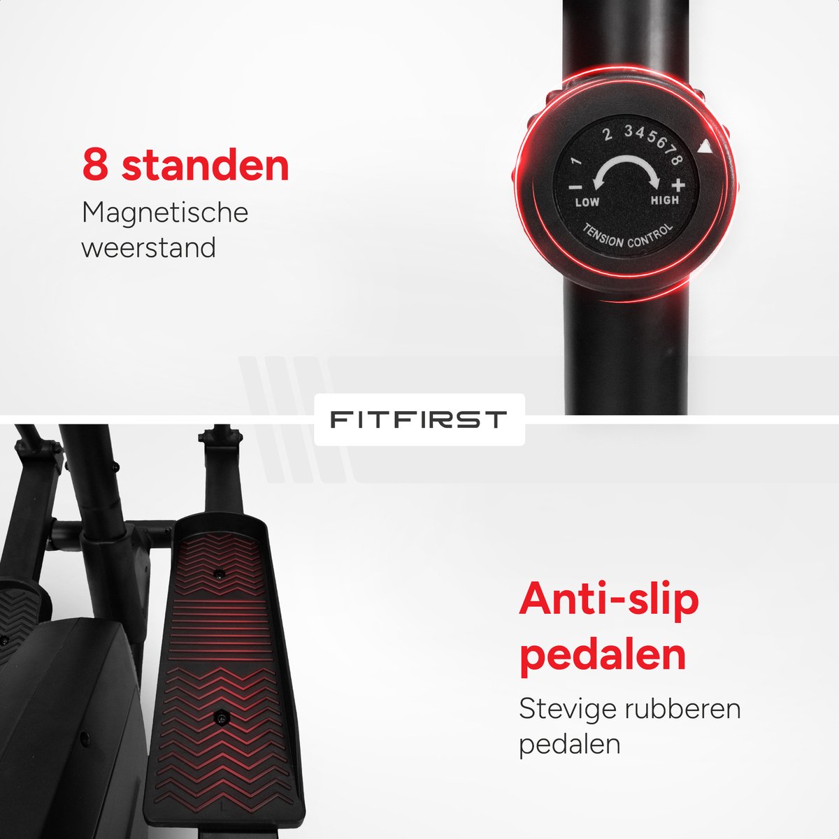 Afbeelding 2 van FitFirst Crosstrainer CR3 | Met Hartslagfunctie | Verstelbare Magnetische Weerstand | Display met trainingsinformatie | 8KG Vliegwiel | Crosstrainer Fitness | Hometrainer