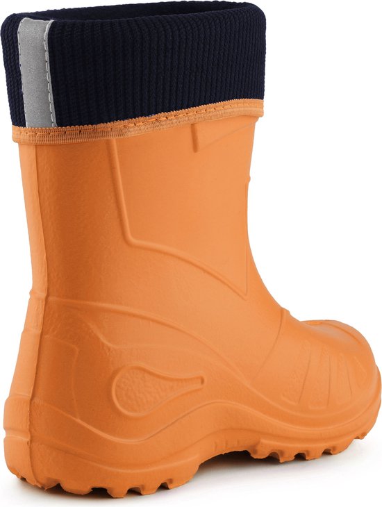 Ladeheid Kinder Regenlaarzen - Rubber - met Binnenschoen - EVA - Wasbare Binnenschoen - LA-KL-EVA-Kids - Oranje - 22