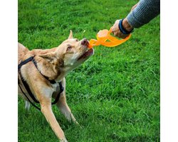 BIONIC Toss-N-Tug Ring - Werp- en Trekring voor Sterke Kauwers - Drijvend - 23cm - Oranje