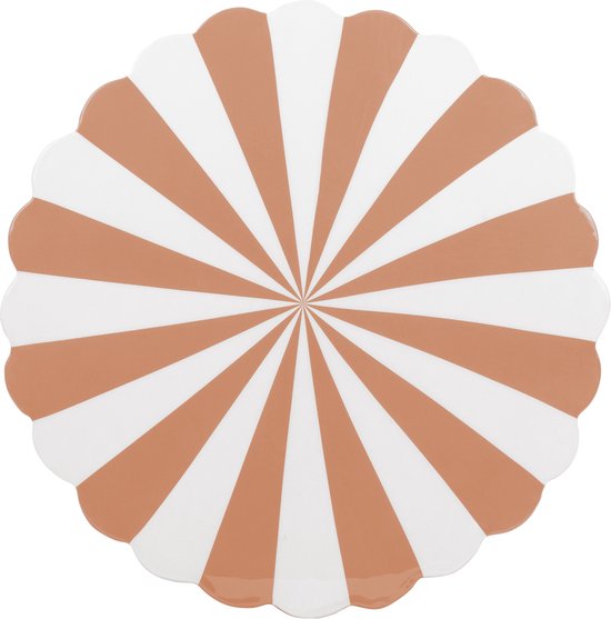 Leitmotiv - Tabouret Candy Swirl - Marron tendre & blanc