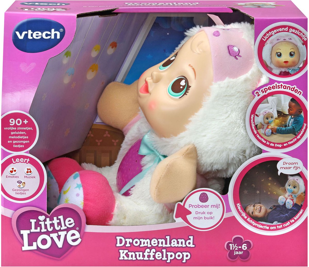 VTech Little Love Mijn Knuffelpop Dromenland - Educatief Babyspeelgoed - Liedjes en Kleuren Speelgoed - Van 1,5 tot 6 Jaar — cadeau in Spellen & Speelgoed - foto 7